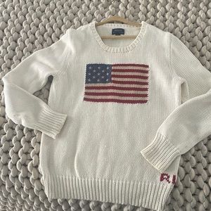 Ralph Lauren flag sweater.